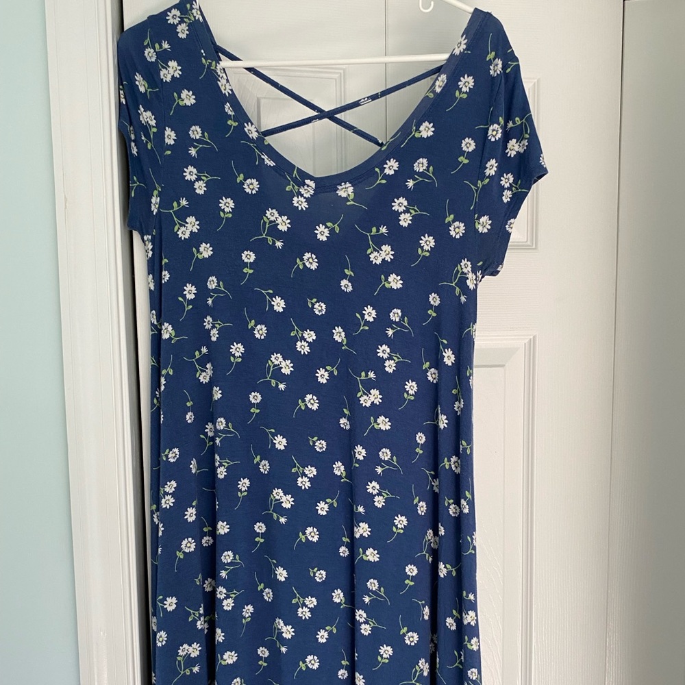 Blue Daisy Swing Dress